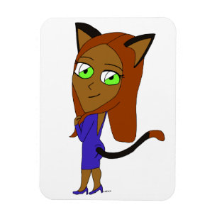 chibi catgirl magnet
