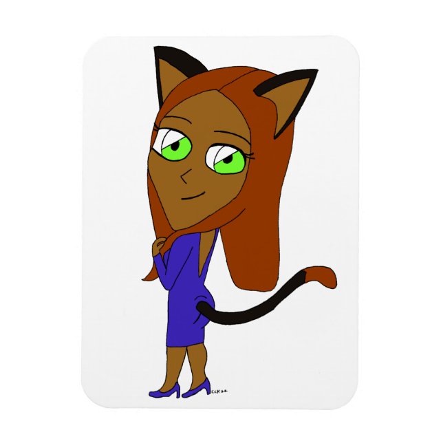 chibi catgirl magnet (Vertikal)