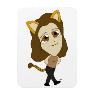 chibi catgirl magnet