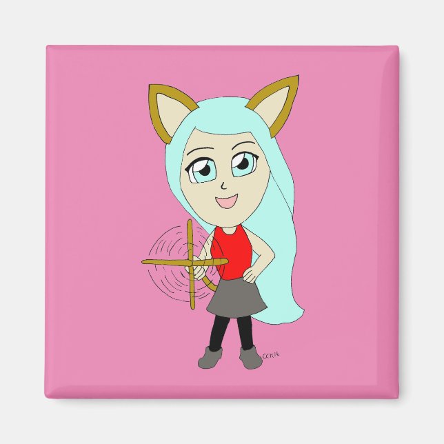 chibi catgirl magnet (Framsidan)