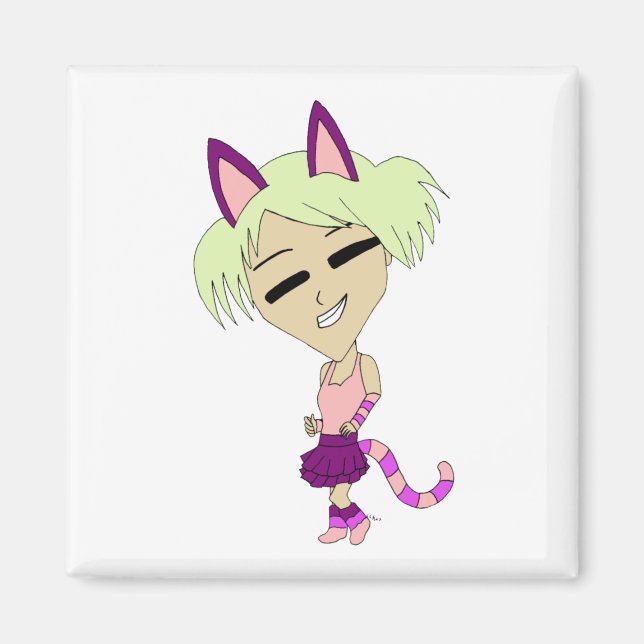 chibi catgirl magnet (Framsidan)