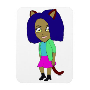 chibi catgirl magnet