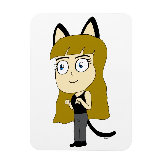 chibi catgirl magnet (Vertikal)