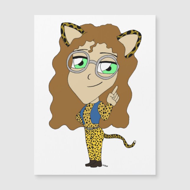 chibi catgirl magnet (Framsida)