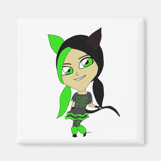 chibi catgirl magnet (Framsidan)