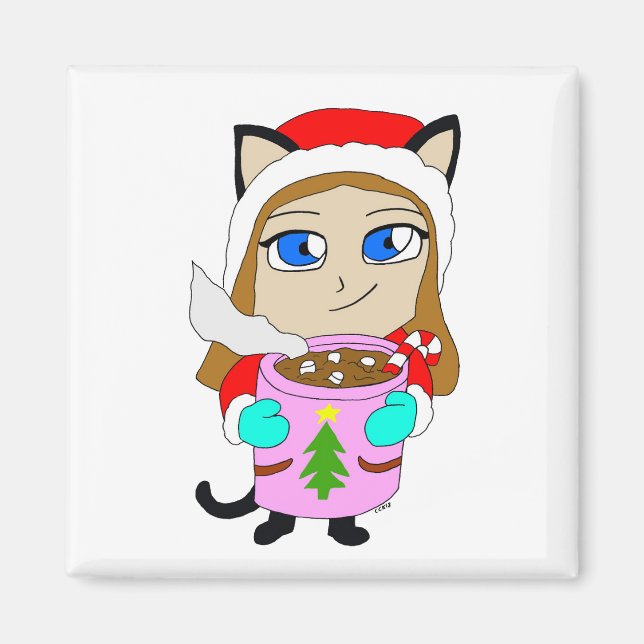 chibi catgirl magnet (Framsidan)