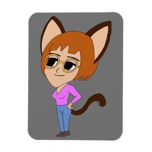 chibi catgirl magnet
