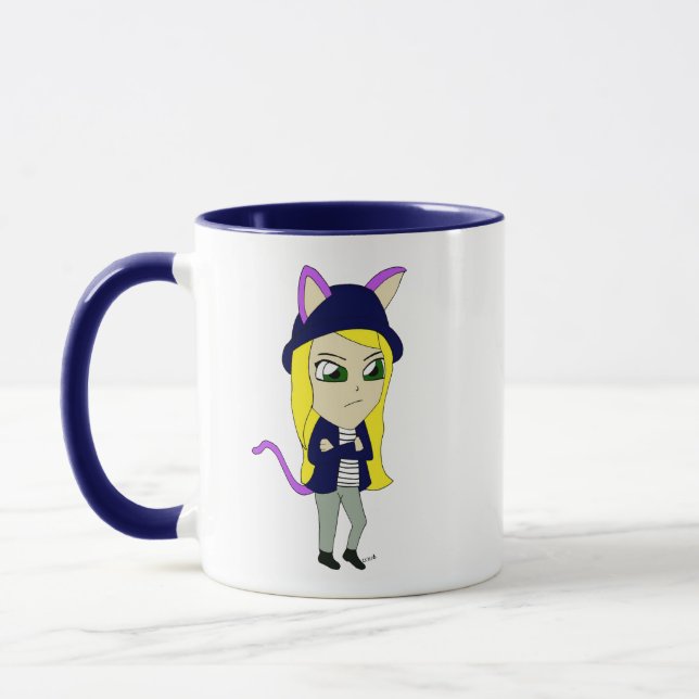 chibi catgirl mugg (Vänster)