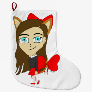 chibi catgirl stor julstrumpa