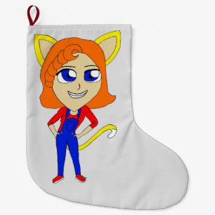 chibi catgirl stor julstrumpa