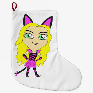 chibi catgirl stor julstrumpa