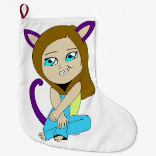 chibi catgirl stor julstrumpa
