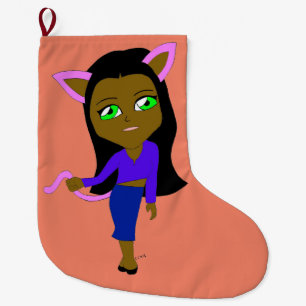 chibi catgirl stor julstrumpa