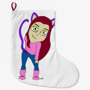chibi catgirl stor julstrumpa