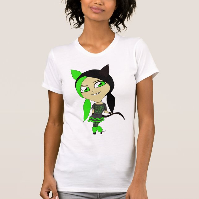 chibi catgirl t shirt (Framsida)