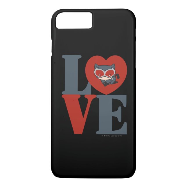 Chibi Catkvinna KÄRLEK Case-Mate iPhone Skal (Baksida)
