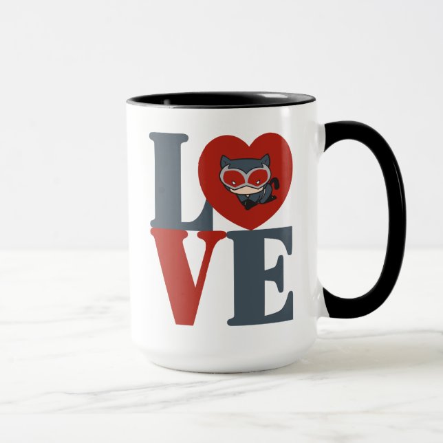 Chibi Catkvinna KÄRLEK Mugg (Höger)