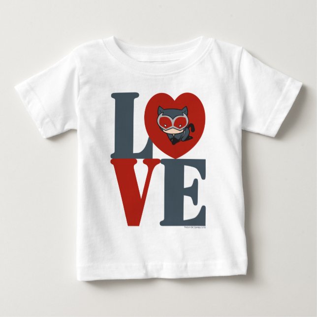 Chibi Catkvinna KÄRLEK Tee Shirt (Framsida)