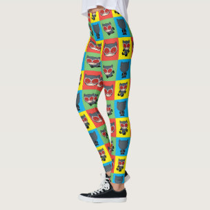 Chibi Catwomen Character Poses Leggings