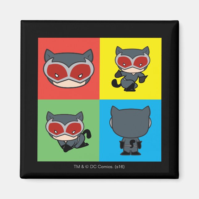 Chibi Catwomen Character Poses Magnet (Framsidan)