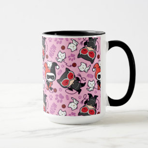 Chibi Catwomen, Harley Quinn och Kittens Mönster Mugg