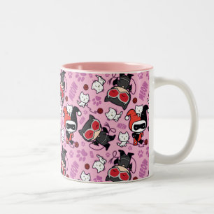 Chibi Catwomen, Harley Quinn och Kittens Mönster Två-Tonad Mugg