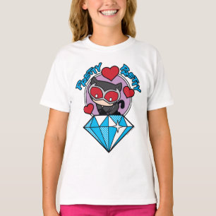 Chibi Catwomen Sitta Atop Large Diamond Tee