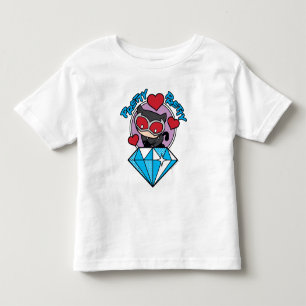 Chibi Catwomen Sitta Atop Large Diamond Tee Shirt