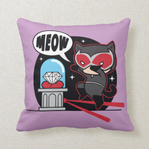 Chibi Catwomen Stealing A Diamond Kudde
