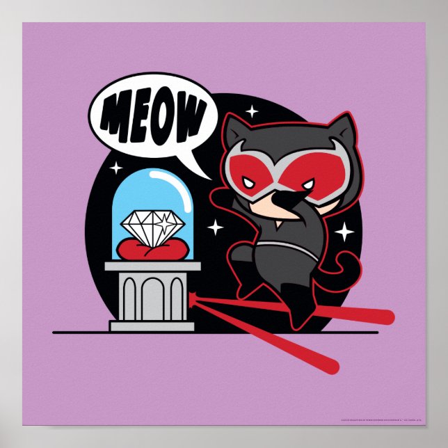 Chibi Catwomen Stealing A Diamond Poster (Framsidan)