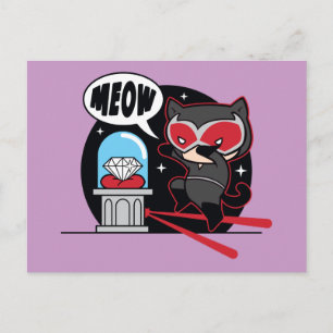 Chibi Catwomen Stealing A Diamond Vykort