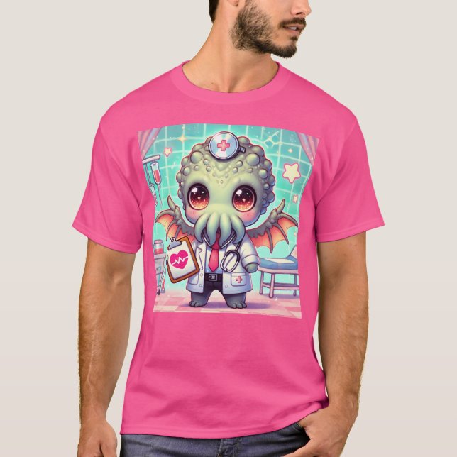Chibi Cthulhu, den ökända kosmetiska Doktor T Shirt (Framsida)