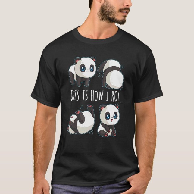 Chibi Cute Panda för flickor Little Bear Panda Pan T Shirt (Framsida)