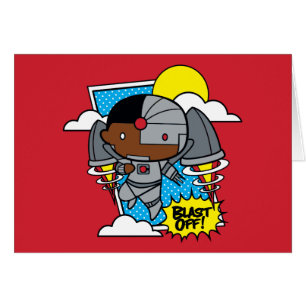 Chibi Cyborg Blast Av! Hälsningskort