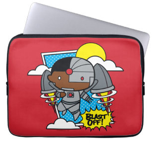 Chibi Cyborg Blast Av! Laptop Sleeve