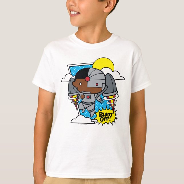 Chibi Cyborg Blast Av! T-shirt (Framsida)