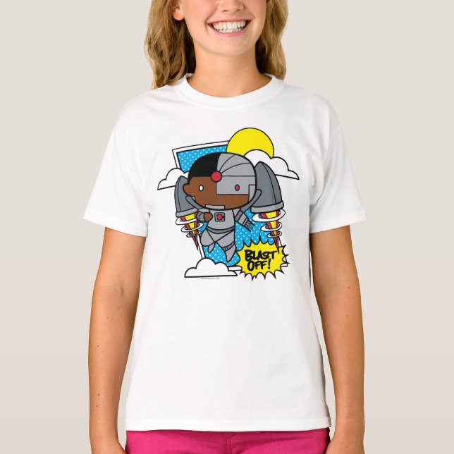 Chibi Cyborg Blast Av! T-shirt (Framsida)