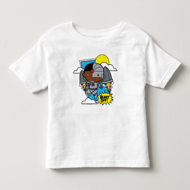 Chibi Cyborg Blast Av! T Shirt (Framsida)