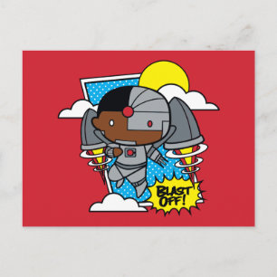 Chibi Cyborg Blast Av! Vykort