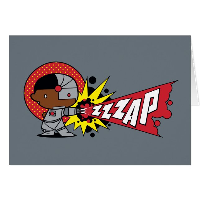 Chibi Cyborgs cybernetiska kanon Hälsningskort (Framsidan Horizontal)