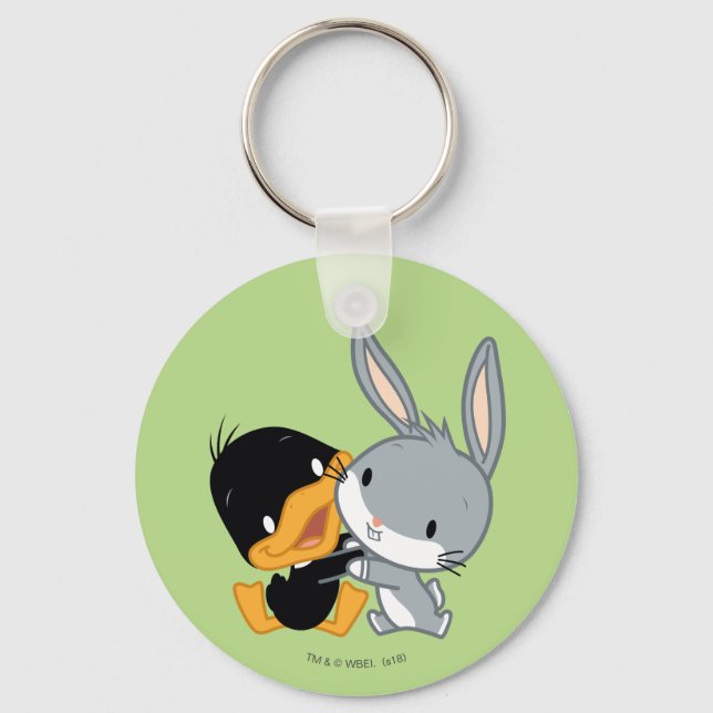 Chibi DAFFY ANKA™ & KRYP BUNNY™ Nyckelring (Framsida)