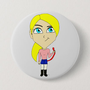 Chibi "dålig" flicka knapp