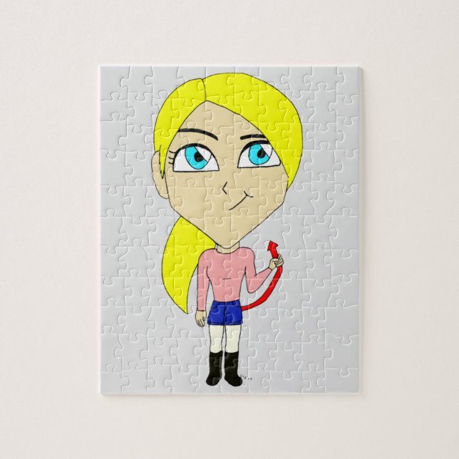 chibi "dålig" flicka pussel (Vertikal)