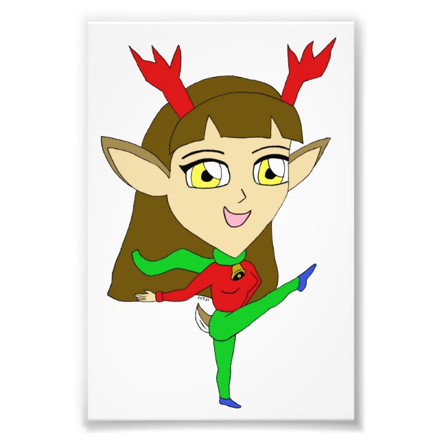 Chibi dansrenflicka fototryck (Framsidan)