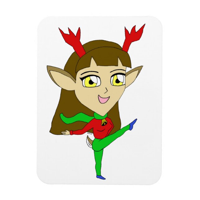 Chibi dansrenflicka magnet (Vertikal)