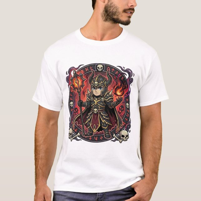 Chibi Dark Knight Way of the Black Pillar  T Shirt (Framsida)