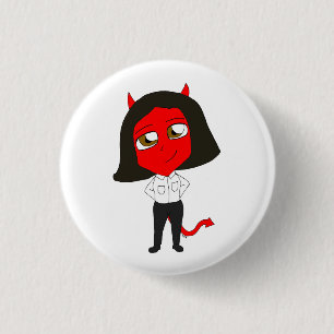 Chibi djävulen flicka knapp