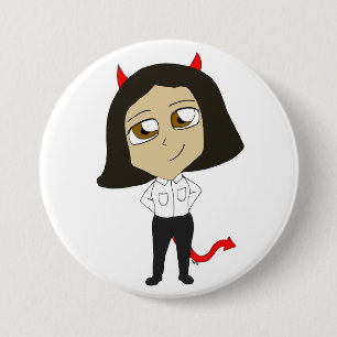 Chibi djävulen flicka knapp