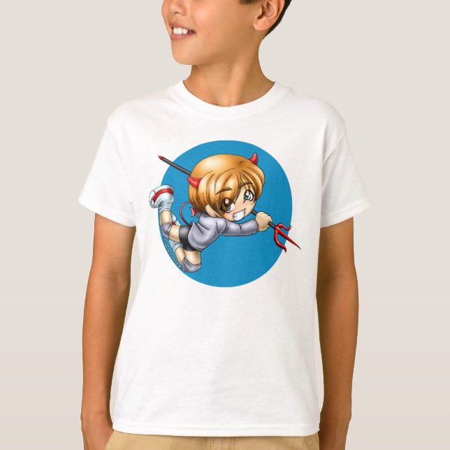 Chibi djävulenskjorta, barn t-shirt (Framsida)