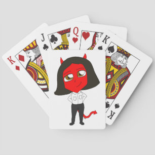 chibi djävulstjej casinokort